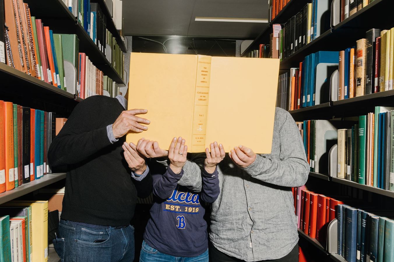 Community gathering inside a modern library space